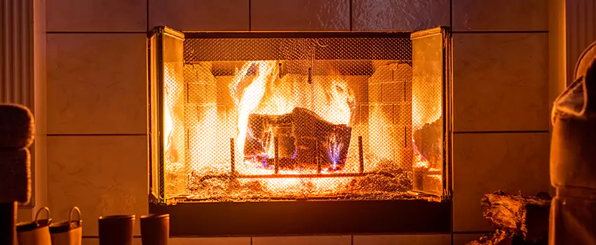 Mendota Hearth Landscape Fireplace Installation in Alexandria, Virginia