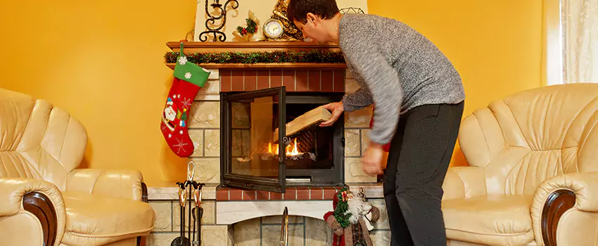Rusted Metal Fireplace Restoration in Alexandria, Virginia